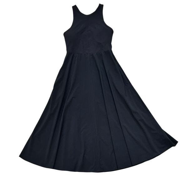 Athleta Fit & Flare Racerback Dress In Classic Black - Picture 2 of 8